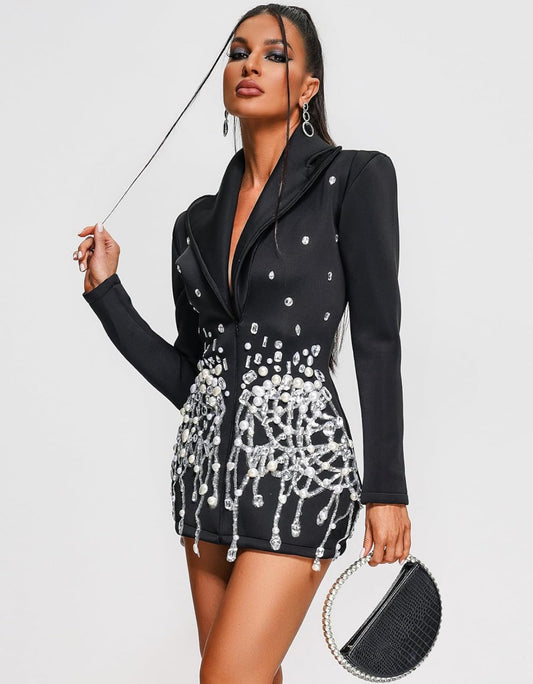 Stunning diamond blazer coat