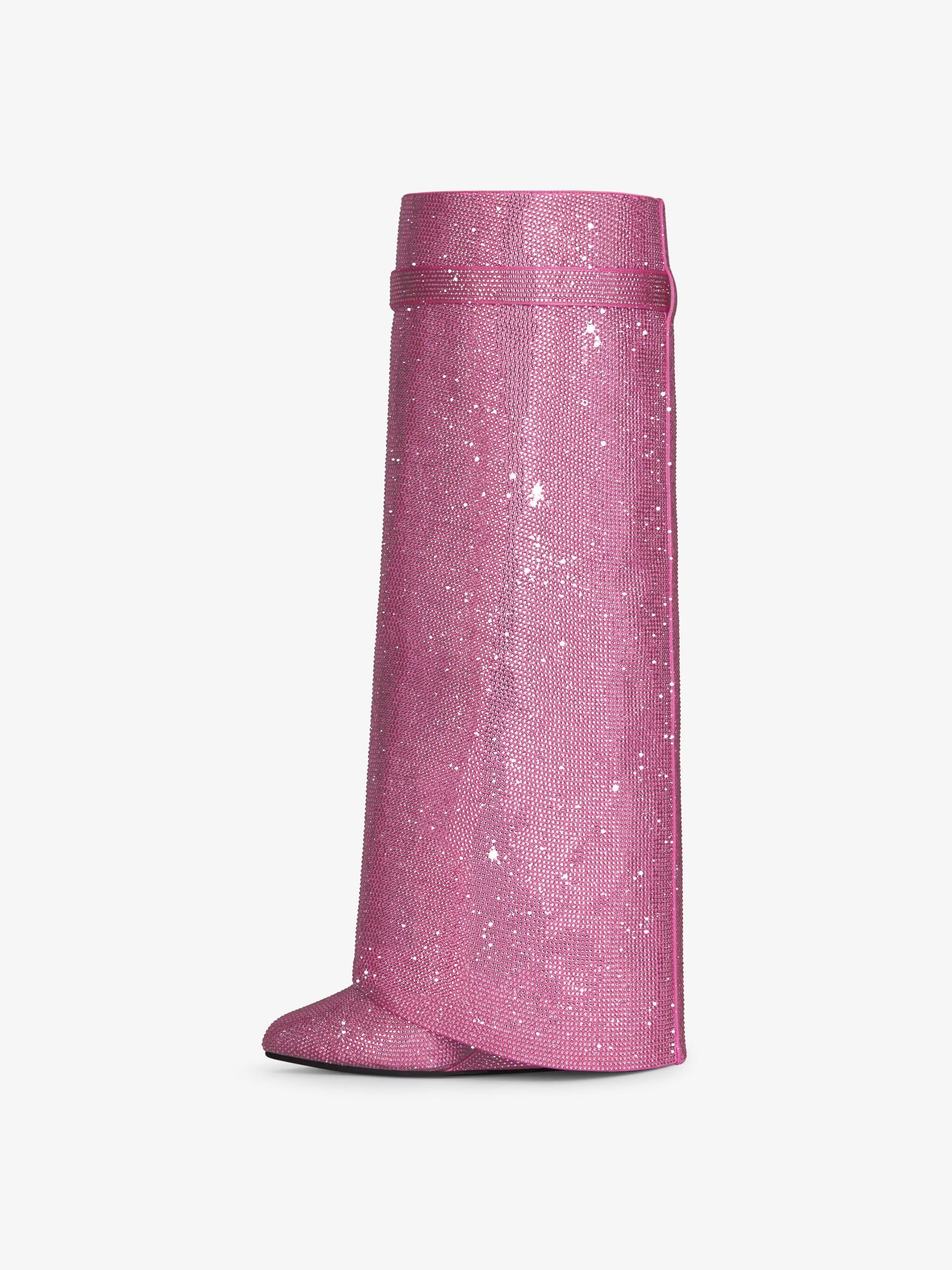 Givenchy Shark Lock boots in satin with strass Pink