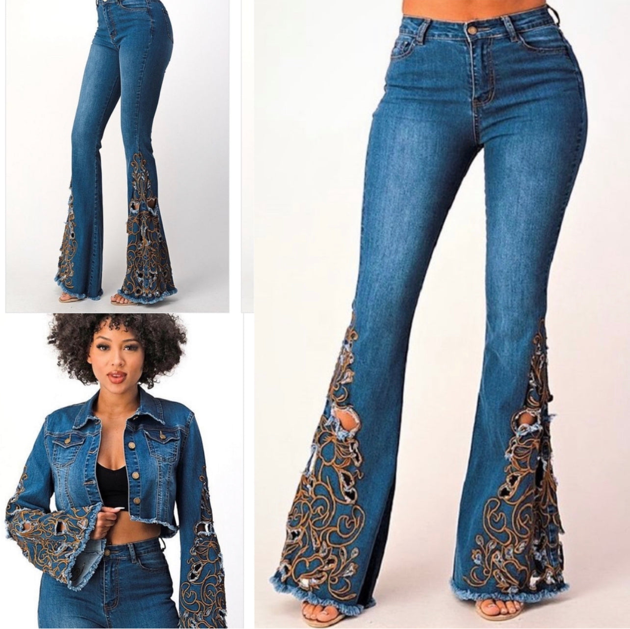 Splash of Elegance Denim bottoms