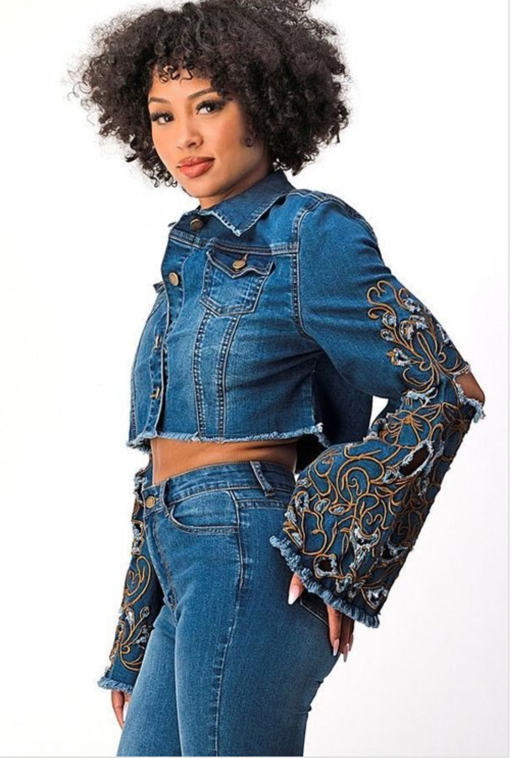 Splash of Elegance Denim Jacket