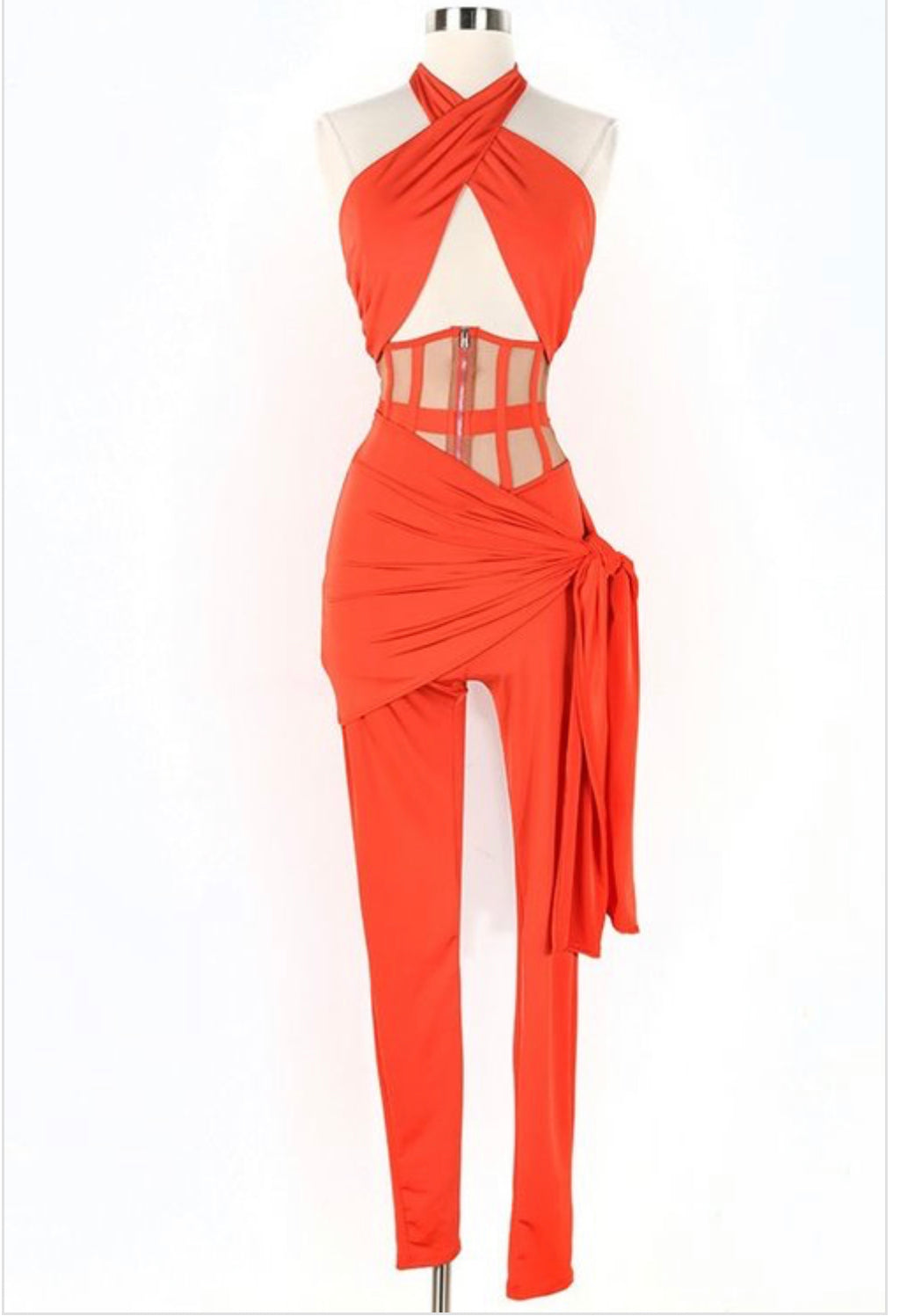 caged jumpsuit