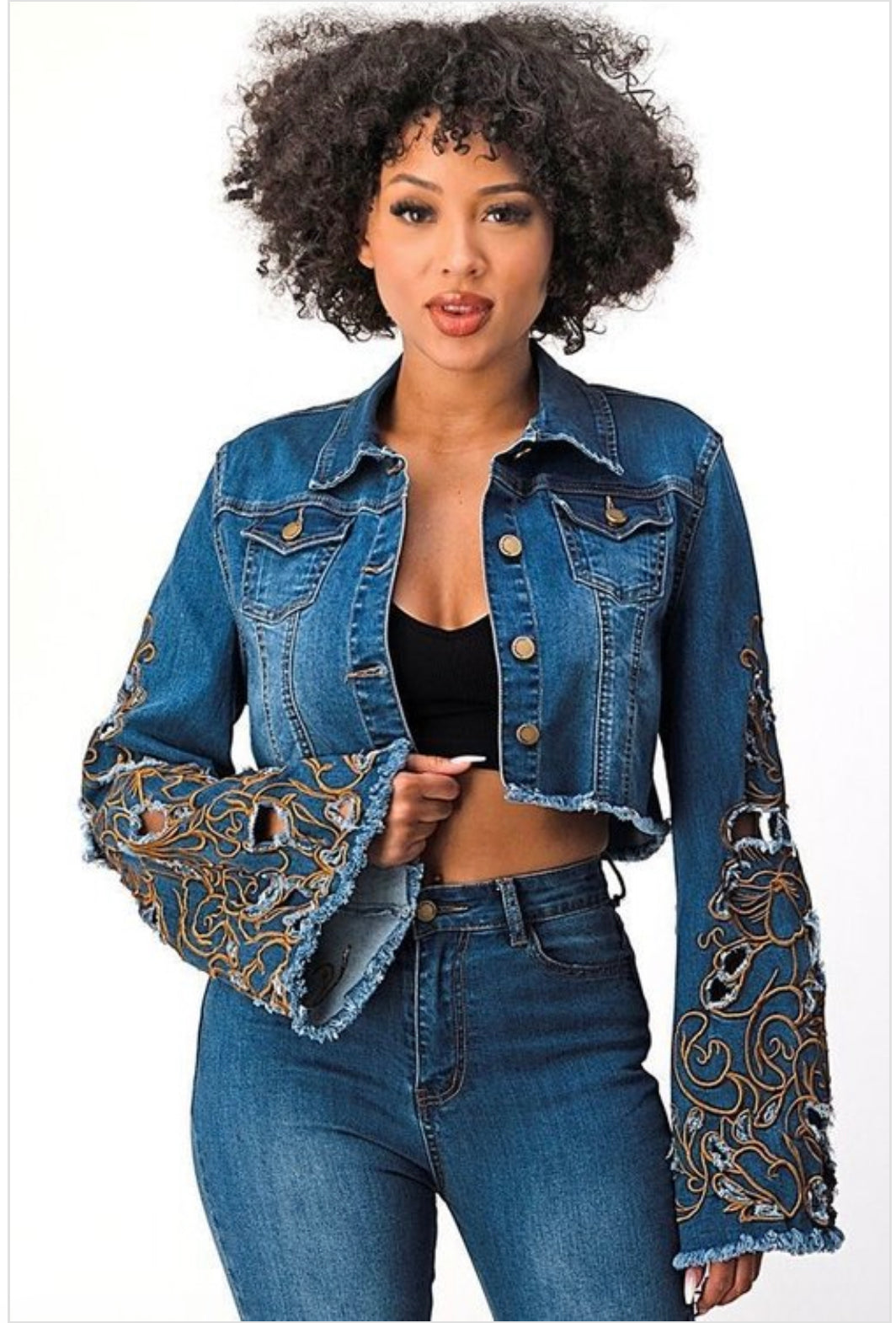 Splash of Elegance Denim Jacket