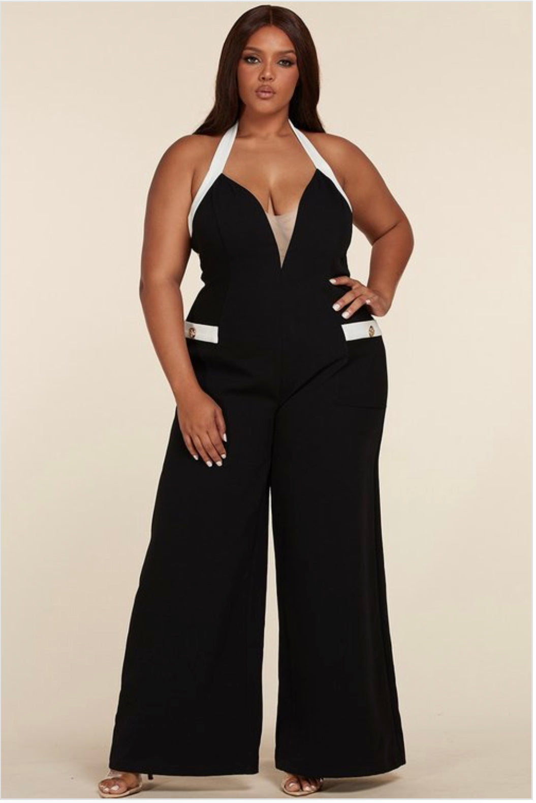 Halter jumpsuit plus