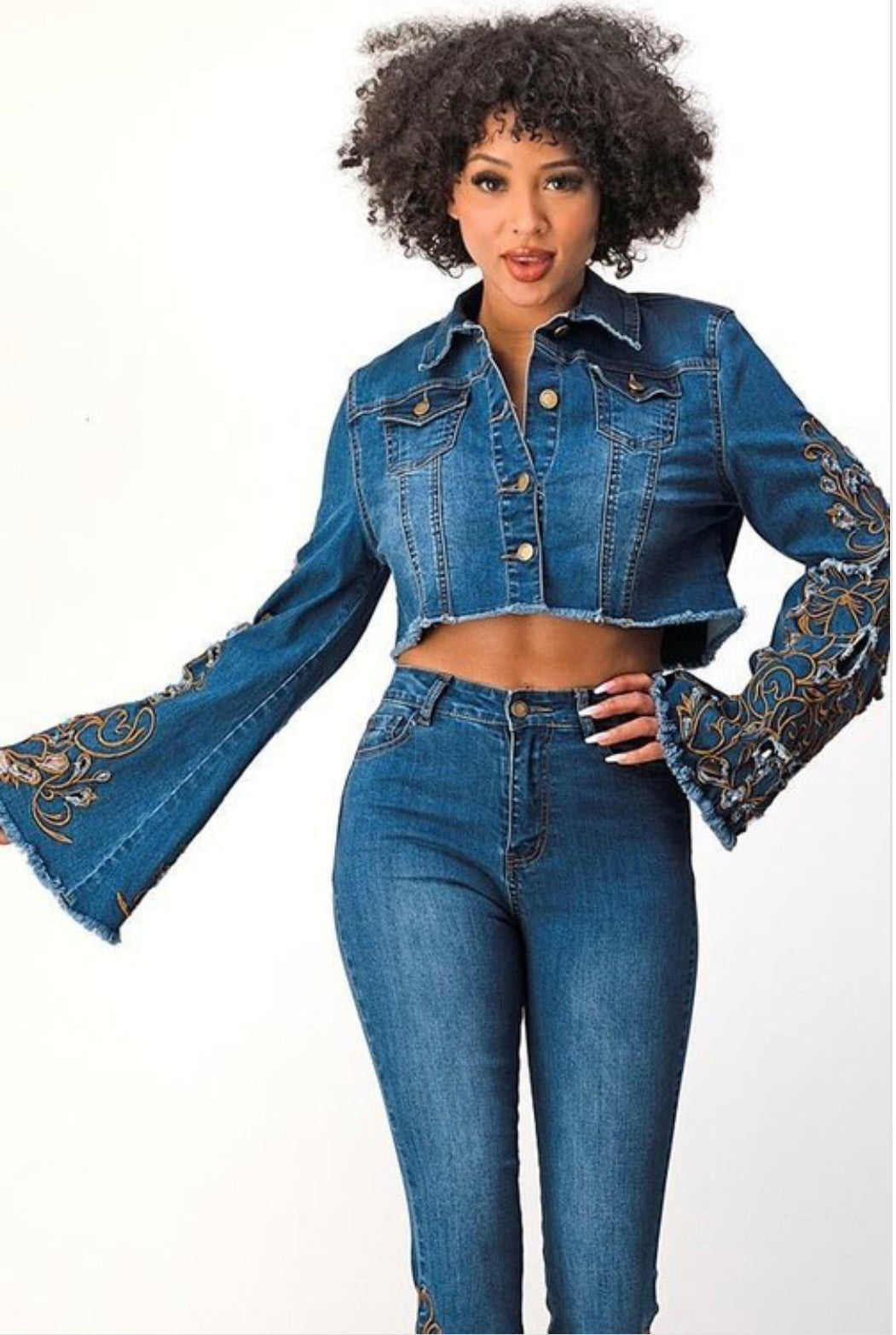 Splash of Elegance Denim Jacket