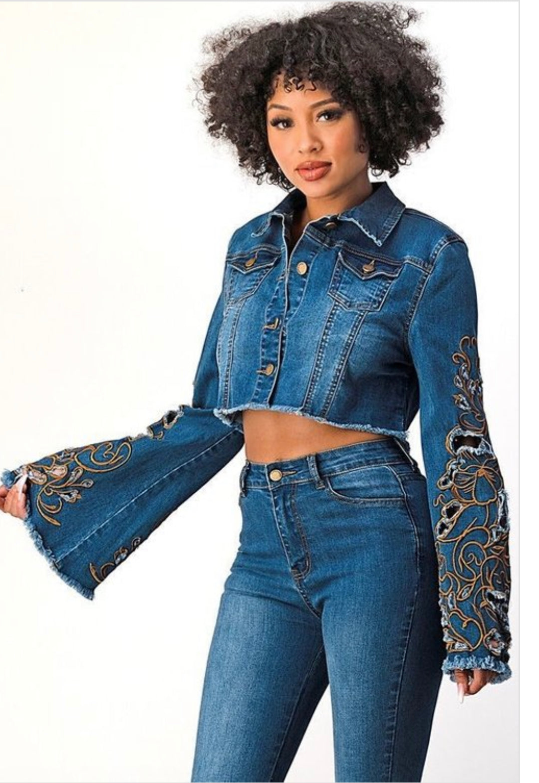 Splash of Elegance Denim Jacket