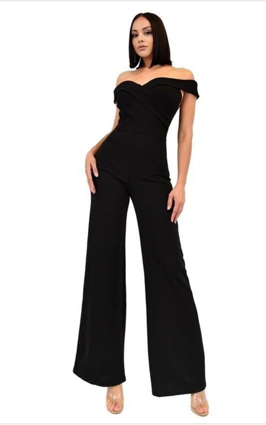 SOLID OFF JUMPSUIT