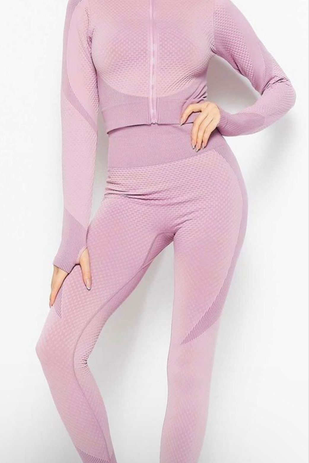 Sport Legging zip up crop set