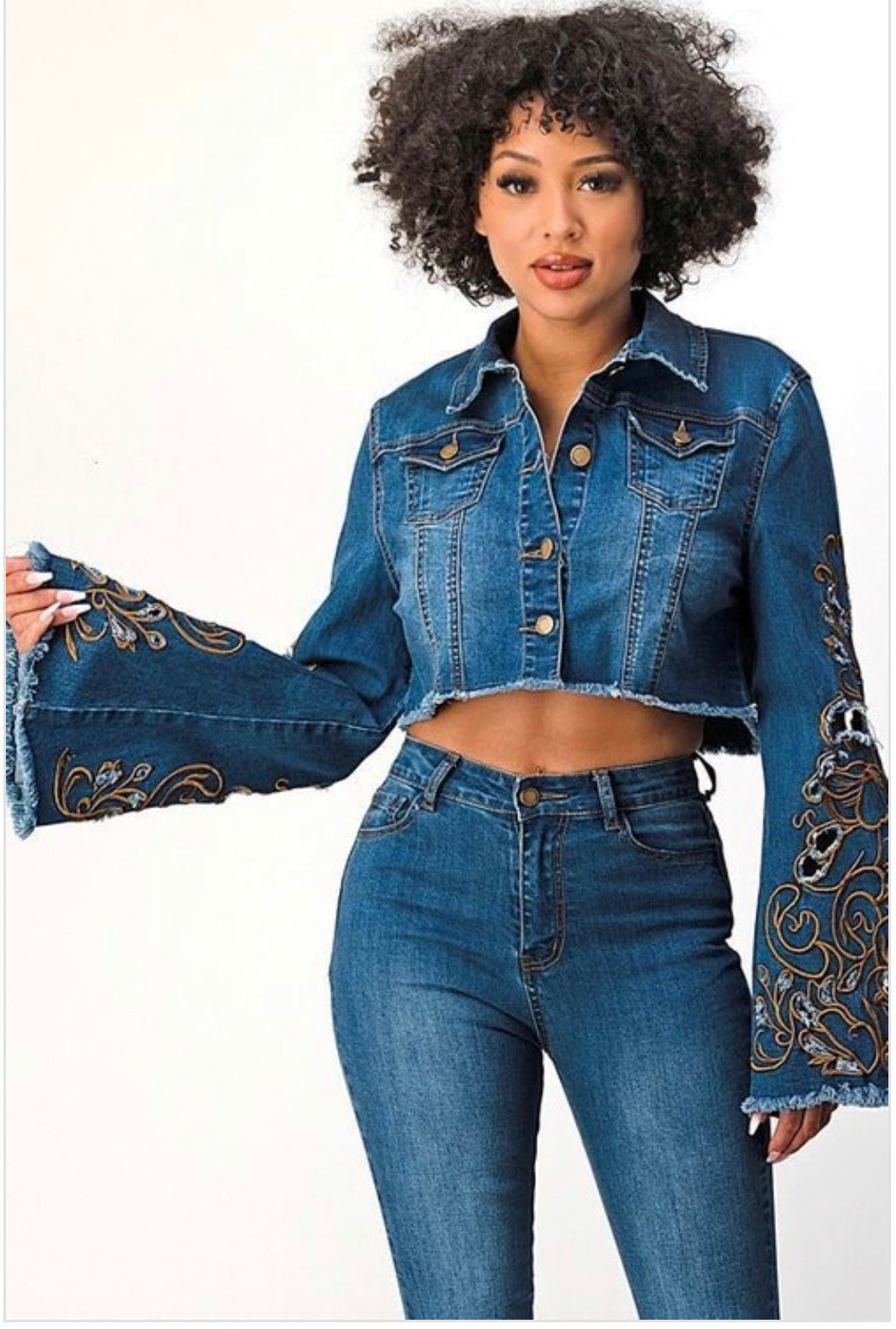 Splash of Elegance Denim Jacket