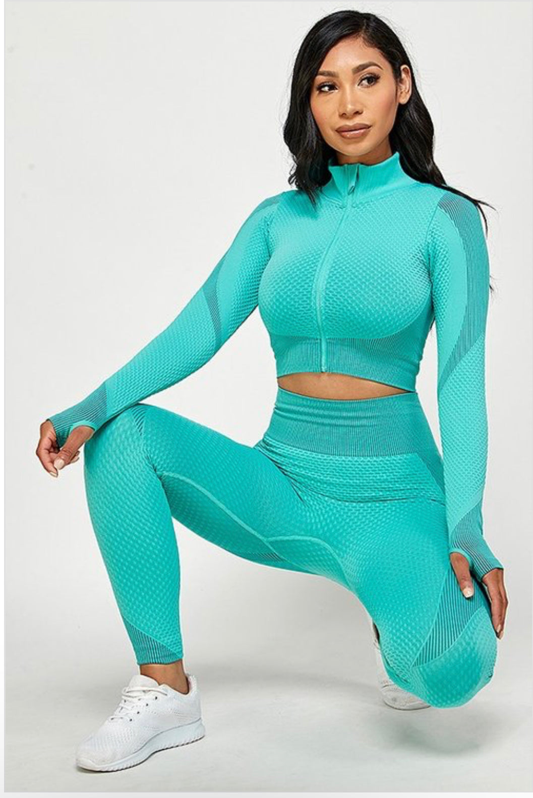Sport Legging zip up crop set