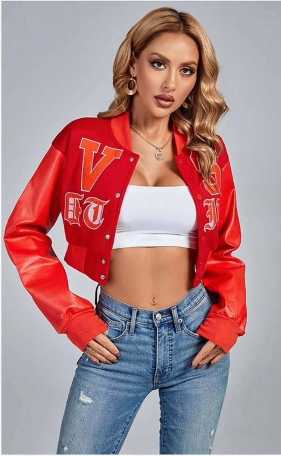 Red Crop Jacket