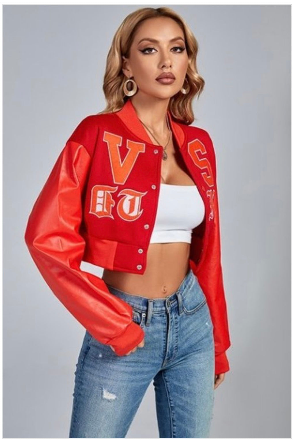 Red Crop Jacket