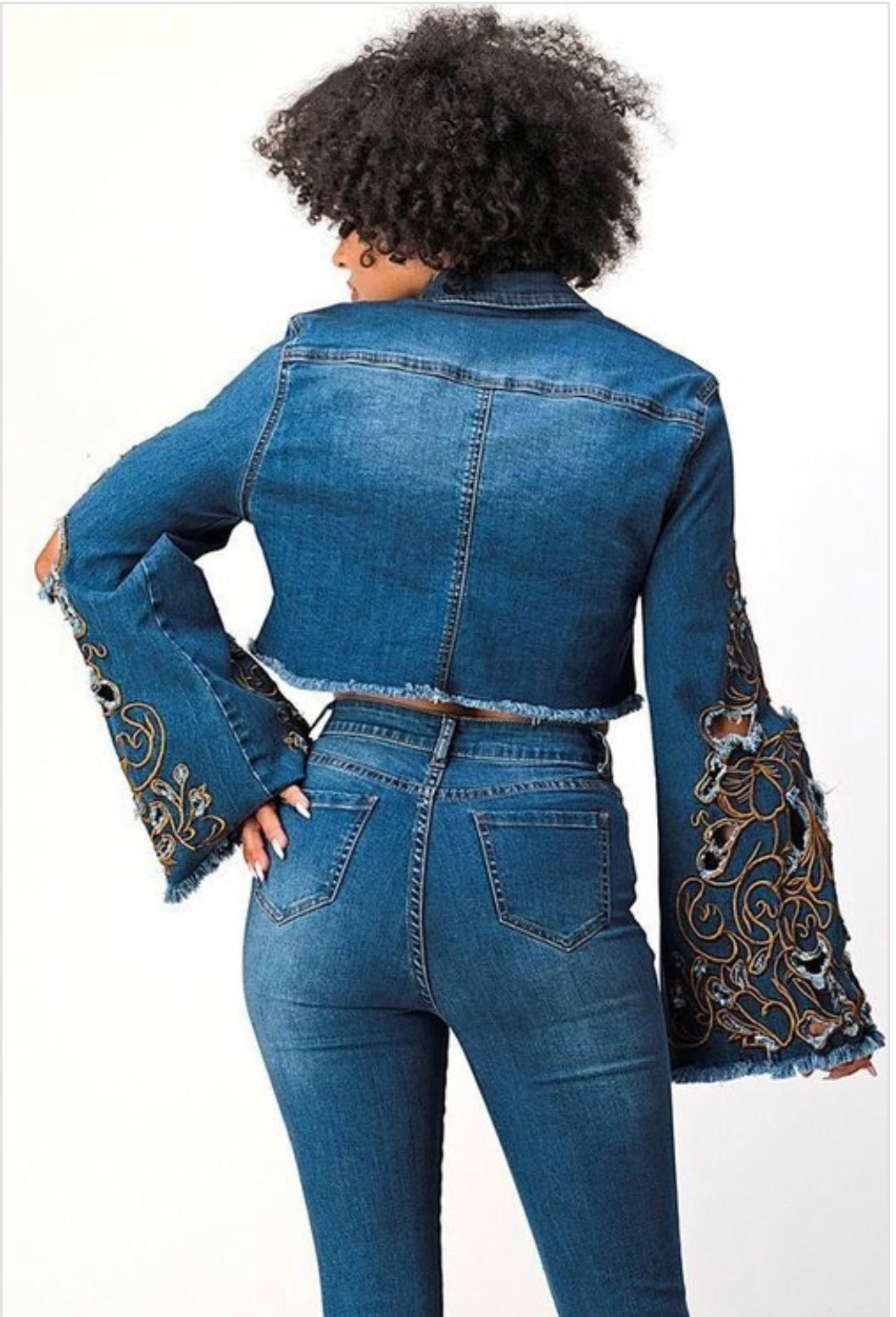 Splash of Elegance Denim Jacket