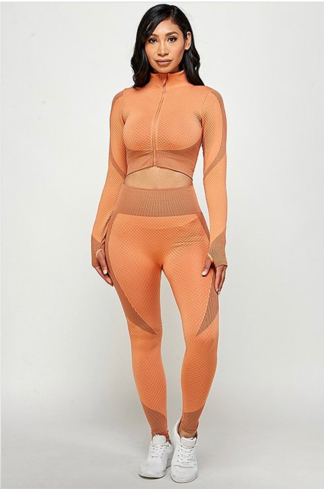 Sport Legging zip up crop set