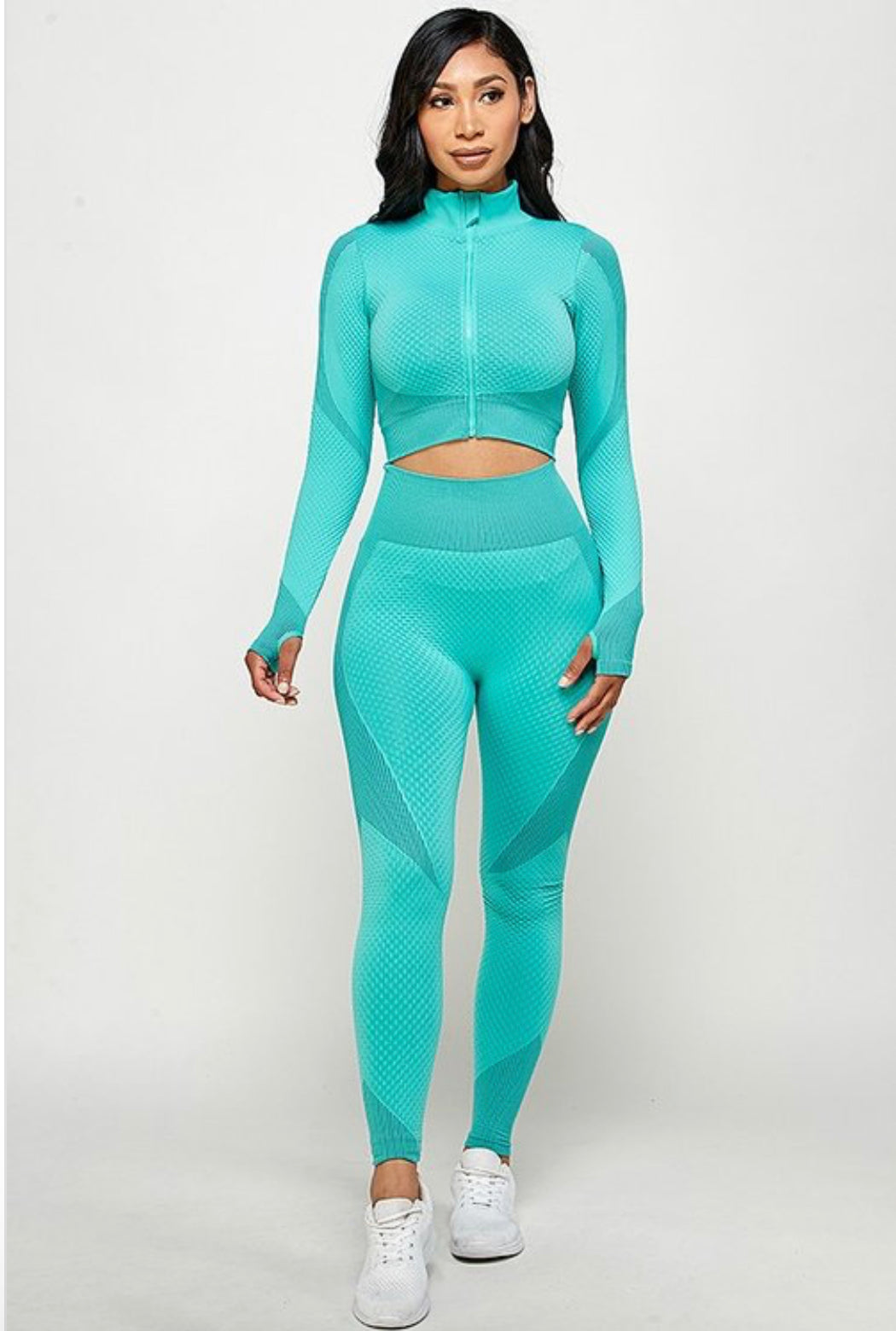 Sport Legging zip up crop set