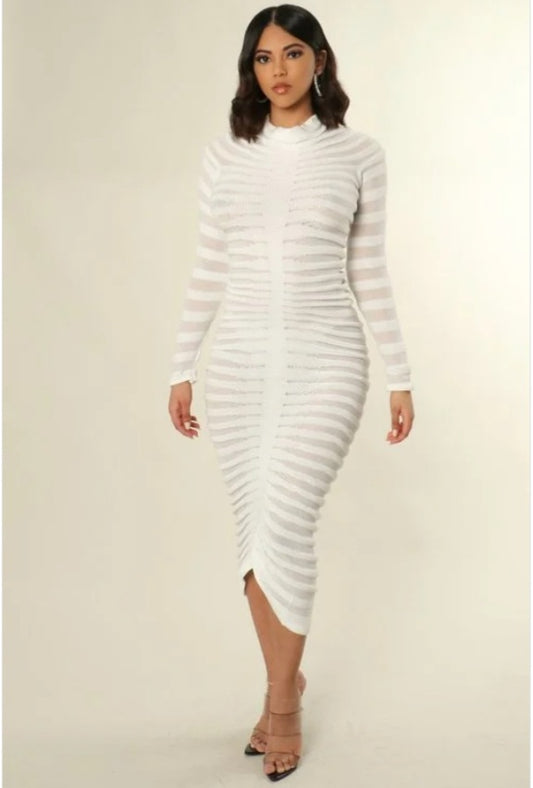 White maxi dress