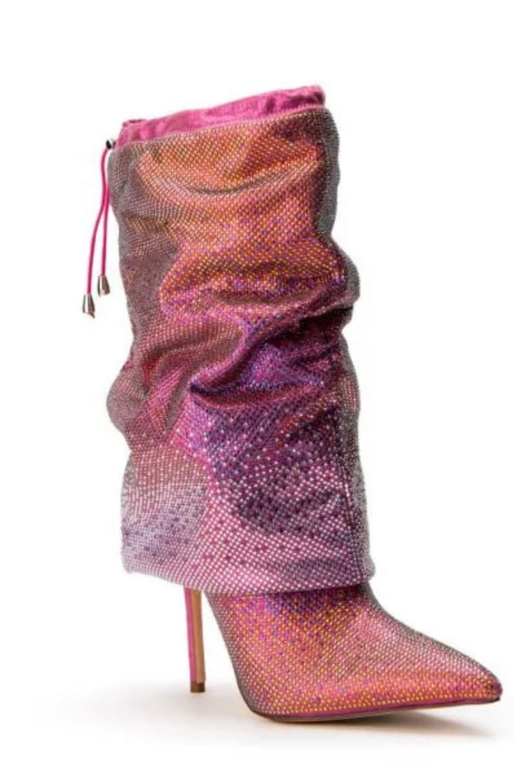 BLING STILETTO BOOTIE IN PINK