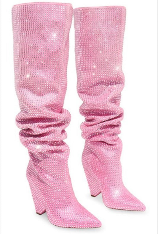 NANO RHINESTONE BOOTS