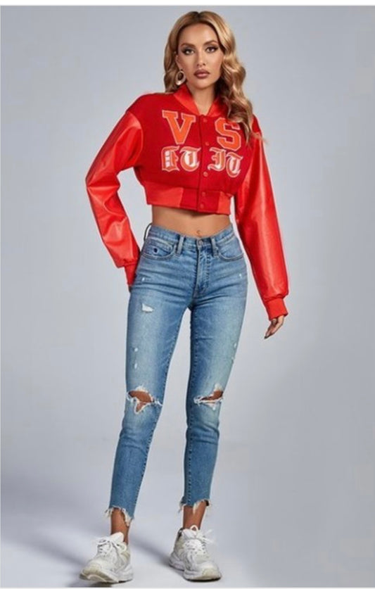 Red Crop Jacket